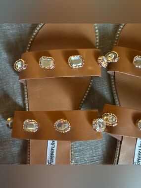 Women’s Brown Jeweled Flat Sandals
